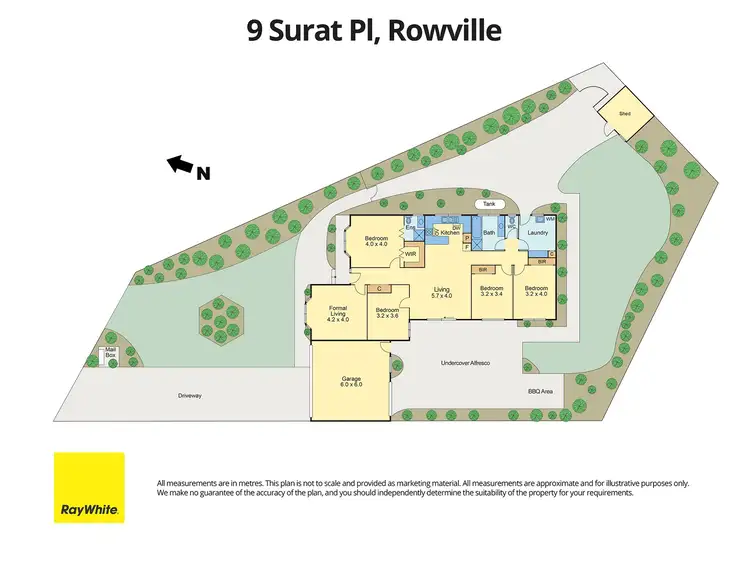 Floorplan of Homely house listing, 9 Surat Place, Rowville VIC 3178