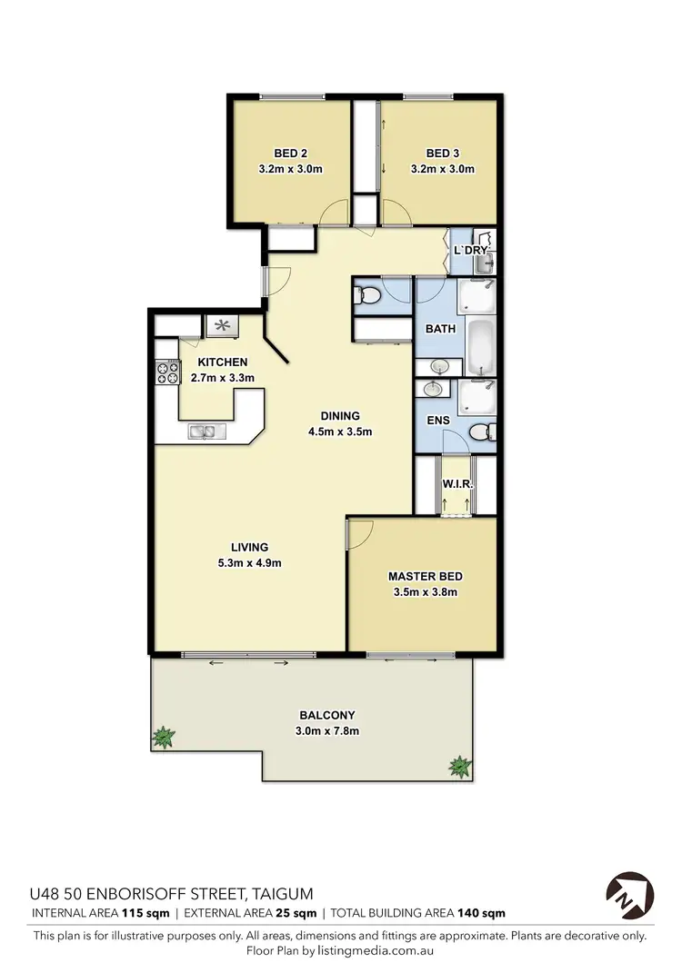 Floorplan of Homely townhouse listing, 48/50 Enborisoff Street, Taigum QLD 4018