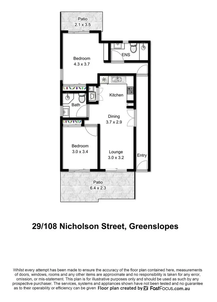 Floorplan of Homely apartment listing, 29/108 Nicholson Street, Greenslopes QLD 4120