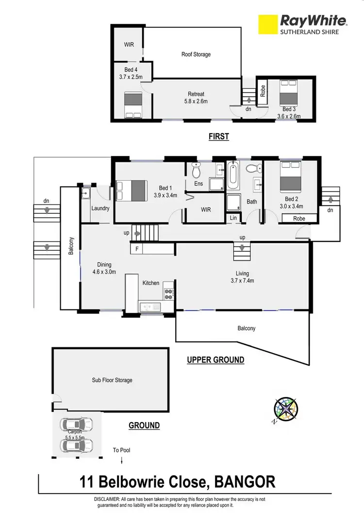Floorplan of Homely house listing, 11 Belbowrie Close, Bangor NSW 2234