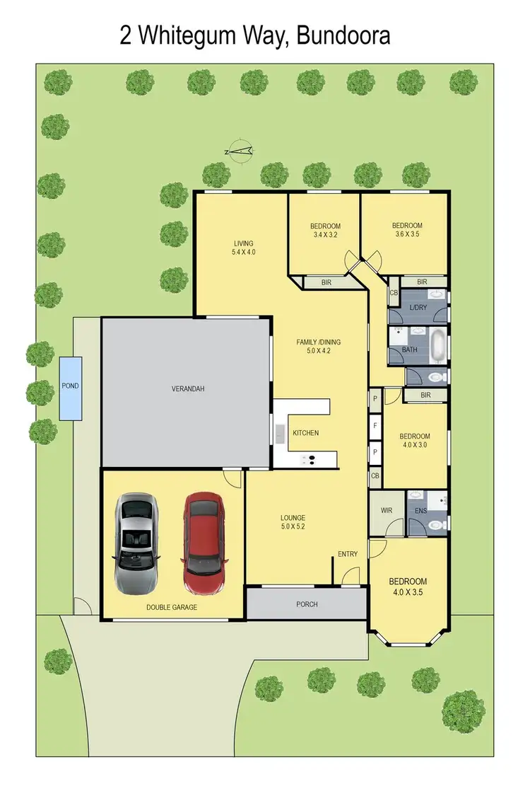 Floorplan of Homely house listing, 2 Whitegum Way, Bundoora VIC 3083
