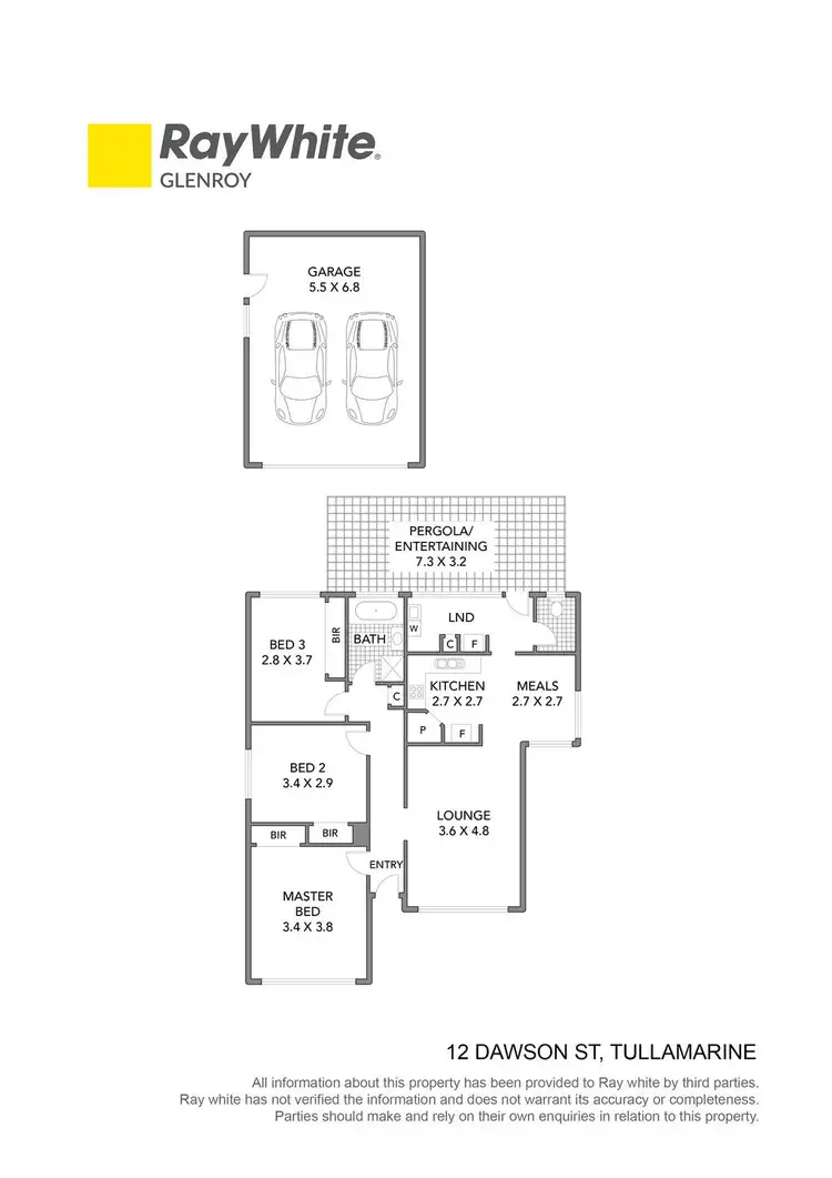 Floorplan of Homely house listing, 12 Dawson Street, Tullamarine VIC 3043