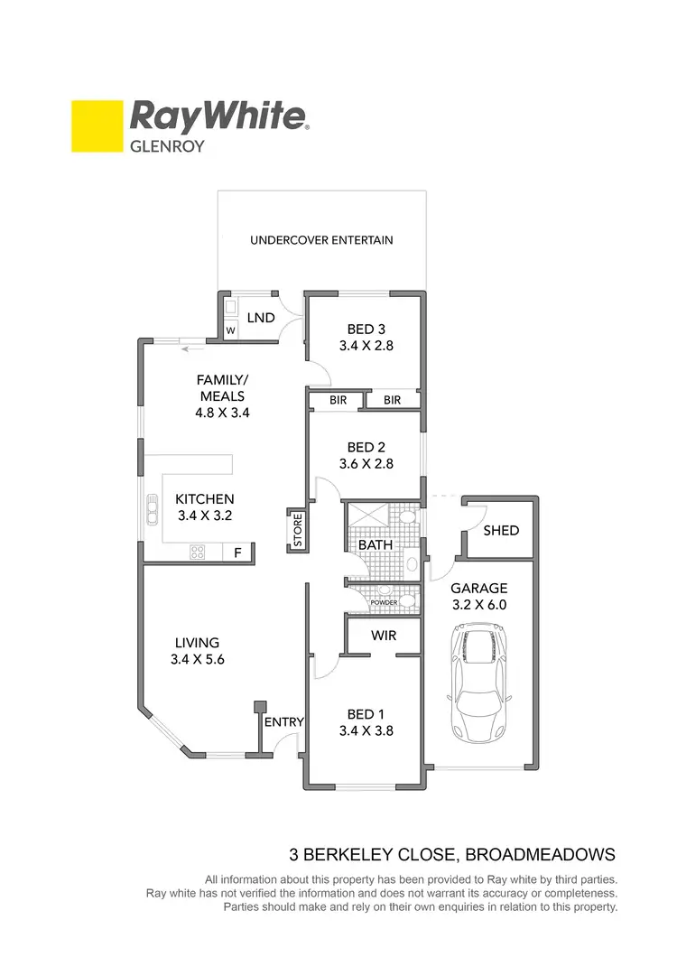 Floorplan of Homely house listing, 3 Berkeley Close, Broadmeadows VIC 3047