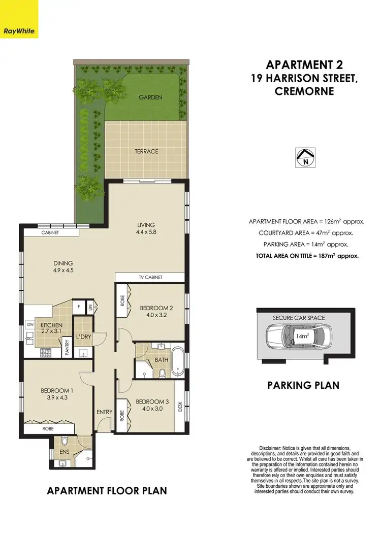 Floorplan of Homely apartment listing, 2/19 Harrison Street, Cremorne NSW 2090