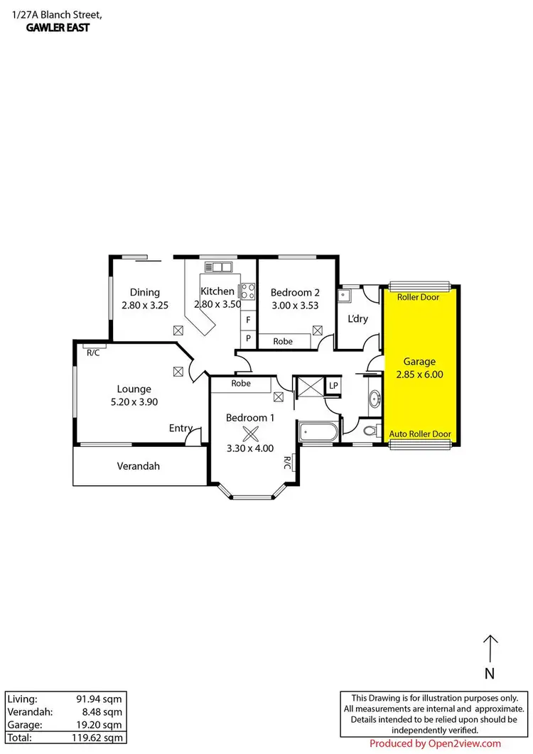 Floorplan of Homely house listing, 1/27A Blanch Street, Gawler East SA 5118
