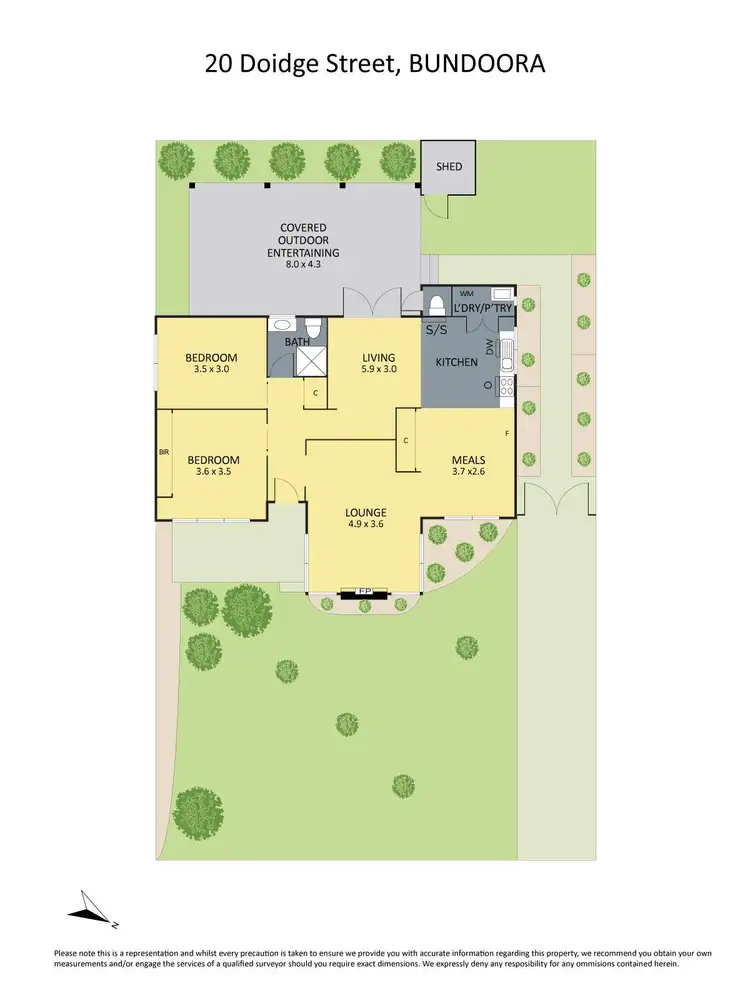 Floorplan of Homely house listing, 20 Doidge Street, Bundoora VIC 3083