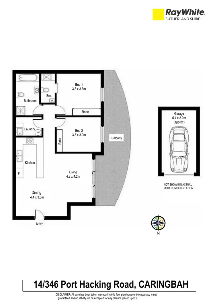 Floorplan of Homely unit listing, 14/346 Port Hacking Road, Caringbah NSW 2229
