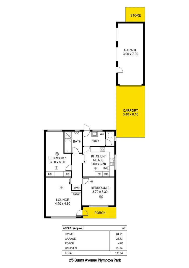 Floorplan of Homely house listing, 2/5 Burns Avenue, Plympton Park SA 5038