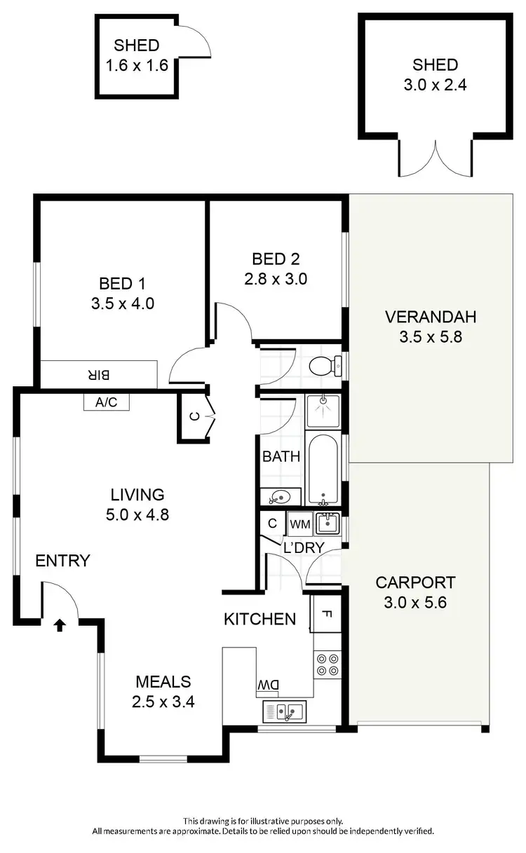 Floorplan of Homely unit listing, 1/38 Tennyson Street, Kurralta Park SA 5037