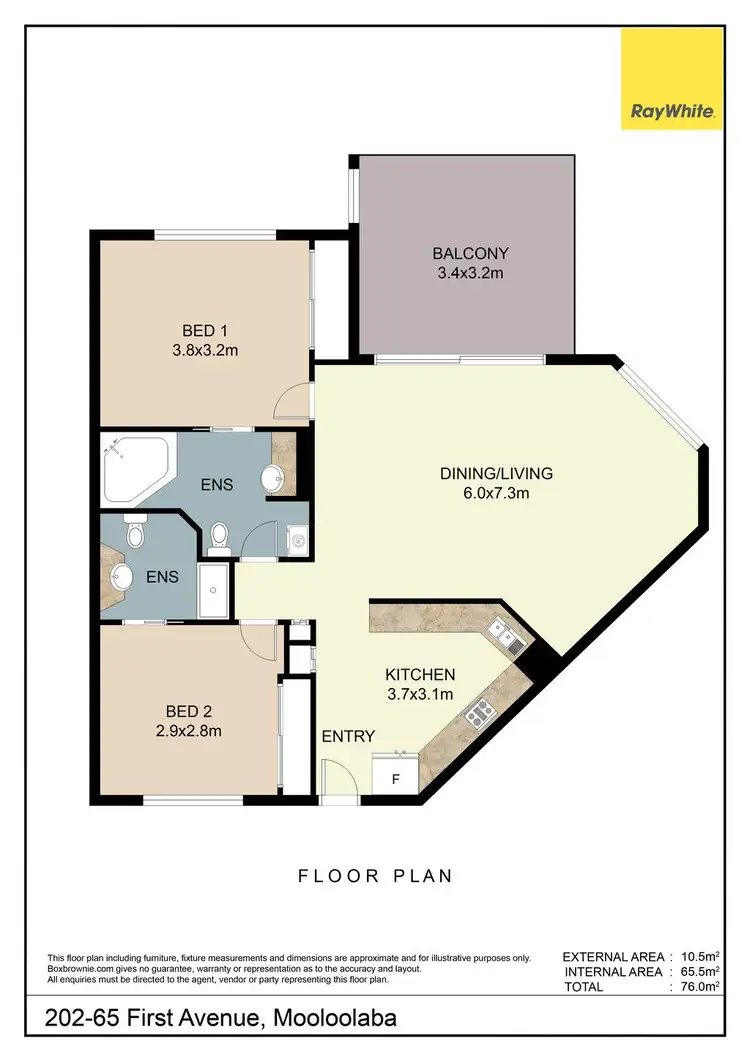 Floorplan of Homely unit listing, 202/65-69 First Avenue, Mooloolaba QLD 4557