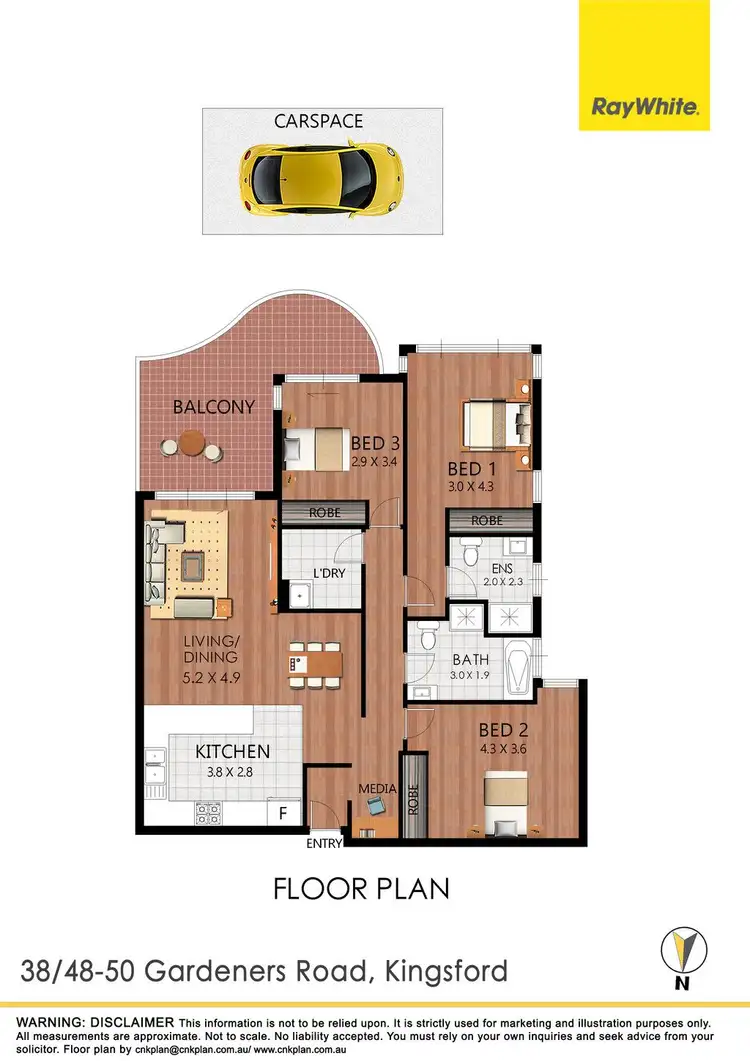 Floorplan of Homely apartment listing, 38/48-50 Gardeners Road, Kingsford NSW 2032