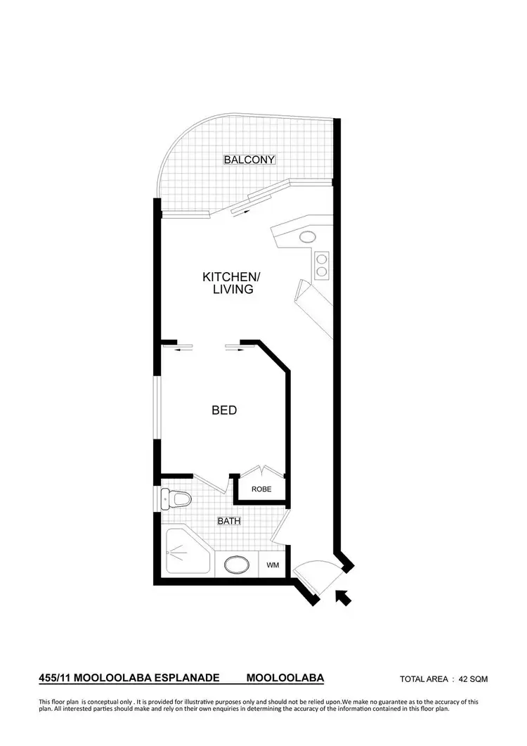 Floorplan of Homely unit listing, 455/11 Mooloolaba Esplanade, Mooloolaba QLD 4557