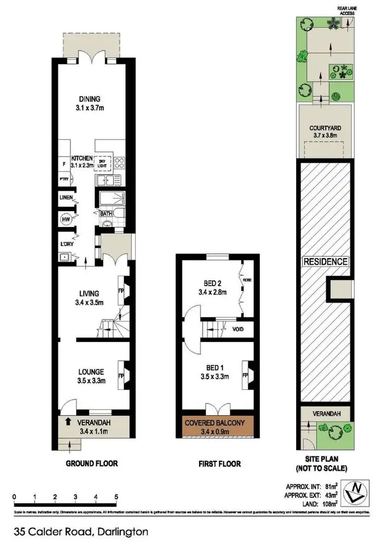 Floorplan of Homely terrace listing, 35 Calder Road, Darlington NSW 2008