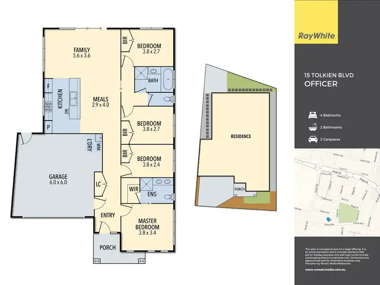 Floorplan of Homely house listing, 15 Tolkien Boulevard, Officer VIC 3809