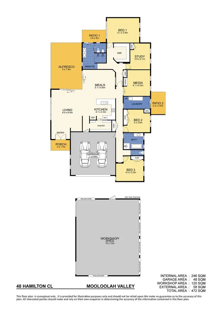 Floorplan of Homely house listing, 48 Hamilton Close, Mooloolah Valley QLD 4553