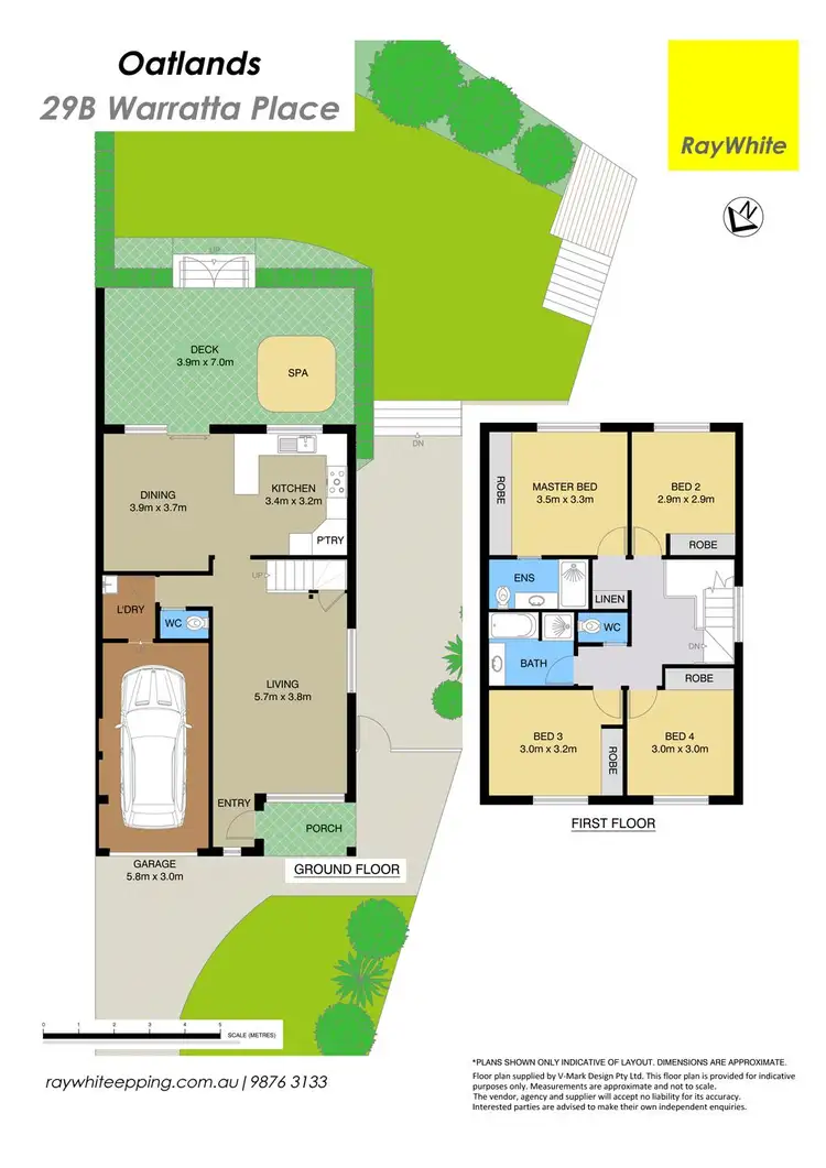 Floorplan of Homely semi-detached listing, 29B Warratta Place, Oatlands NSW 2117