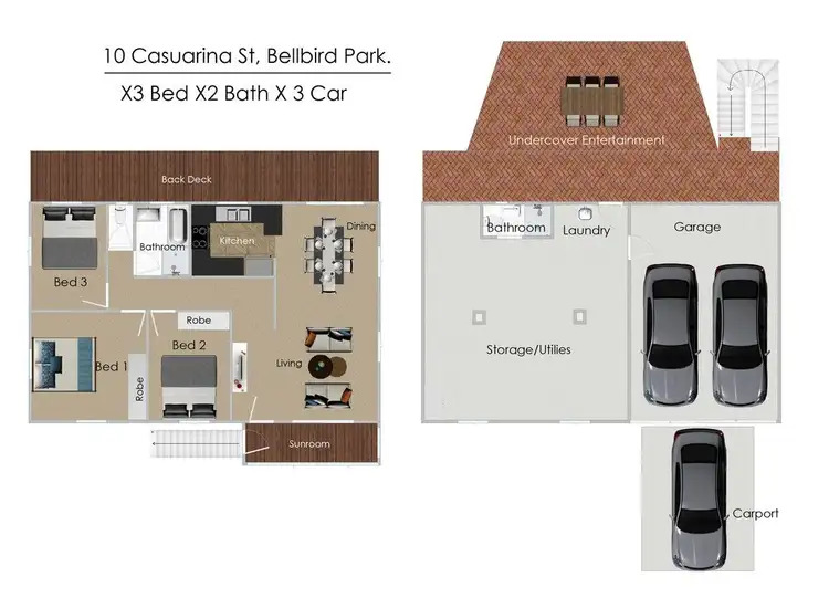 Floorplan of Homely house listing, 10 Casuarina Street, Bellbird Park QLD 4300