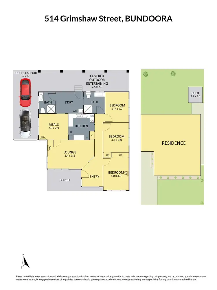 Floorplan of Homely house listing, 514 Grimshaw Street, Bundoora VIC 3083