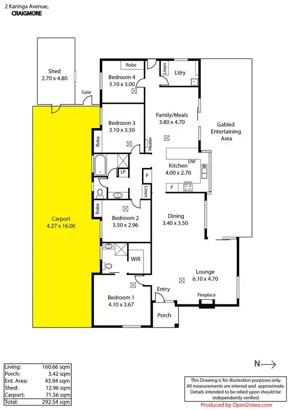 Floorplan of Homely house listing, 2 Karinga Avenue, Craigmore SA 5114