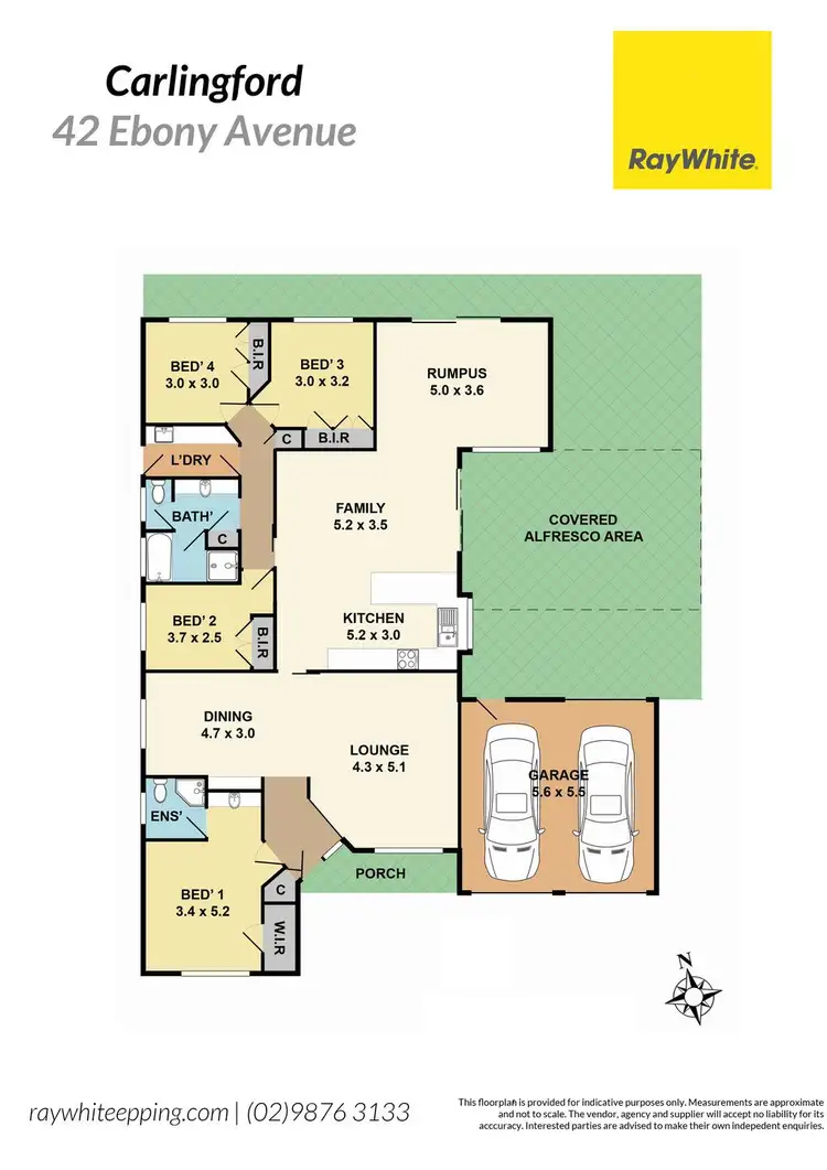 Floorplan of Homely house listing, 42 Ebony Avenue, Carlingford NSW 2118