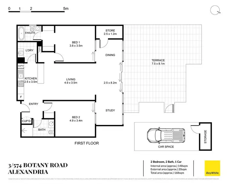 Floorplan of Homely apartment listing, 3/574 Botany Road, Alexandria NSW 2015