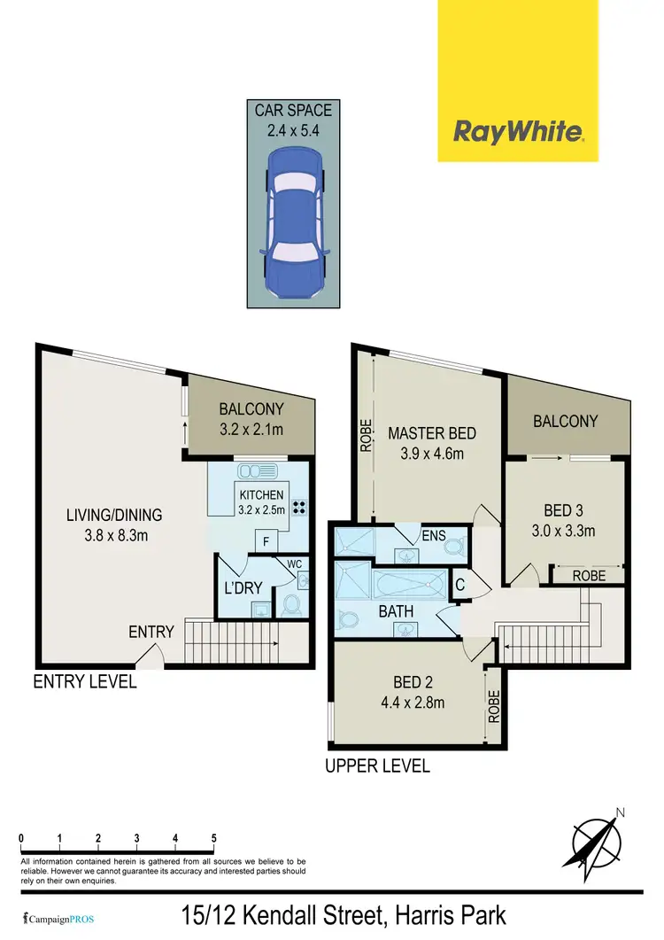 Floorplan of Homely unit listing, 15/12 Kendall Street, Harris Park NSW 2150