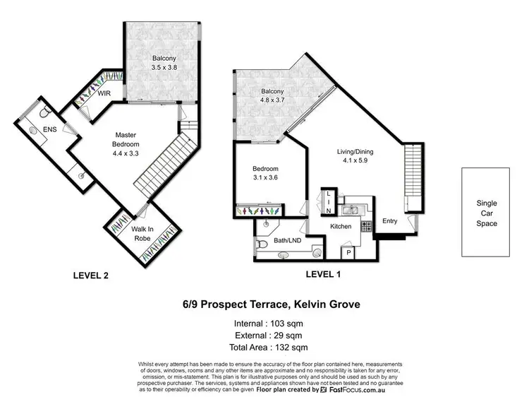 Floorplan of Homely apartment listing, 6/9 Prospect Terrace, Kelvin Grove QLD 4059