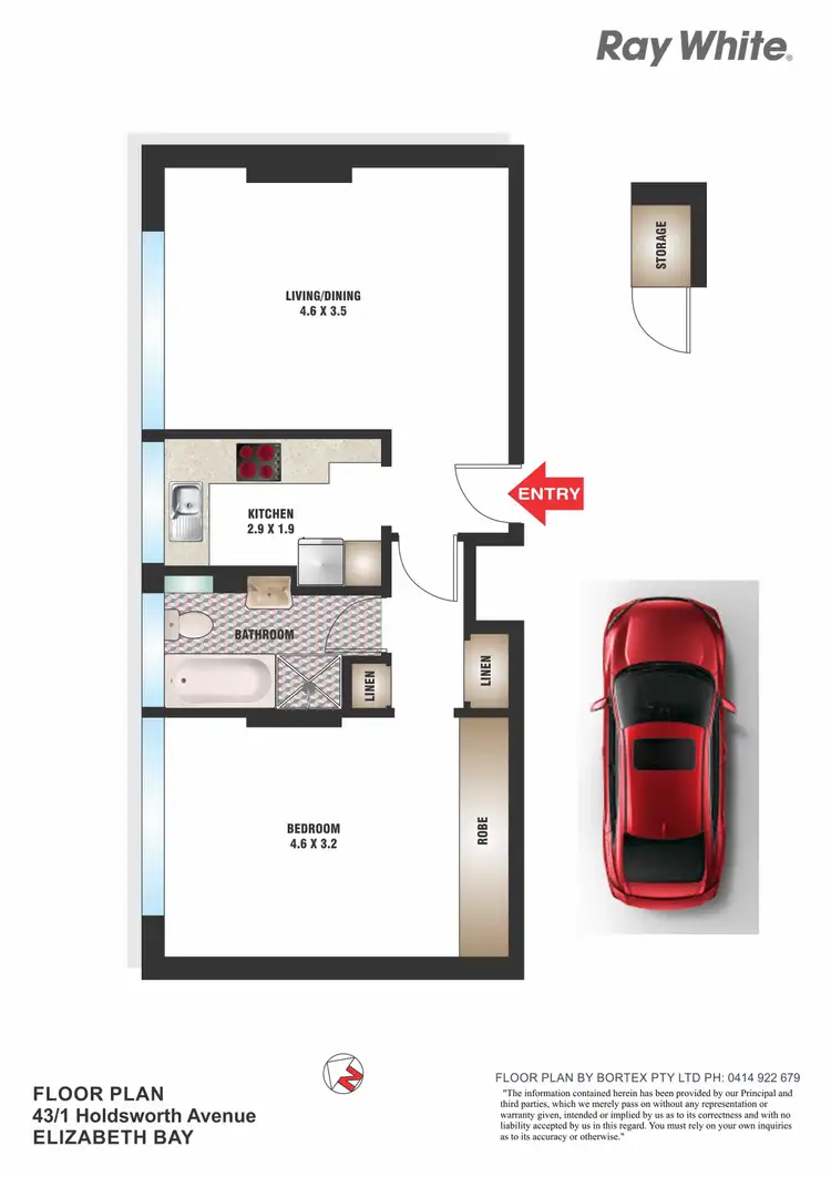 Floorplan of Homely apartment listing, 43/1 Holdsworth Avenue, Elizabeth Bay NSW 2011