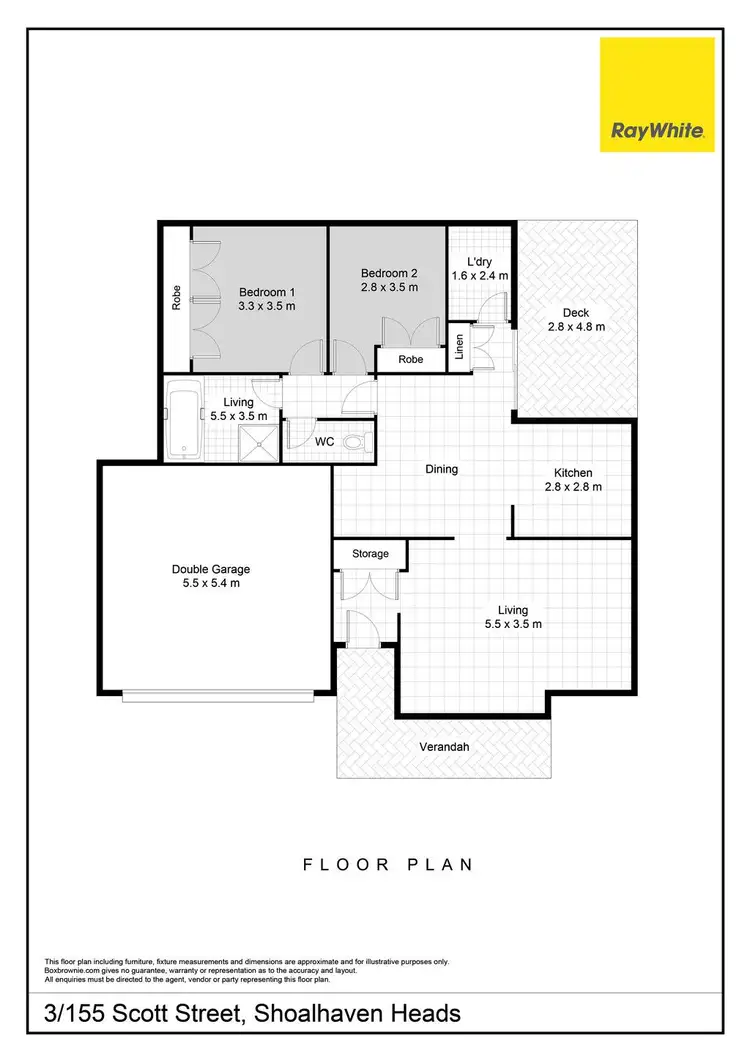 Floorplan of Homely house listing, 3/155 Scott Street, Shoalhaven Heads NSW 2535