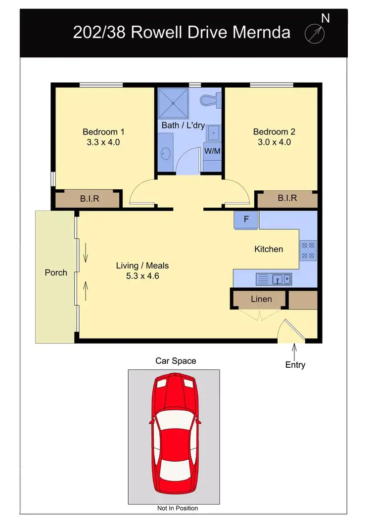 Floorplan of Homely apartment listing, 202/38 Rowell Drive, Mernda VIC 3754