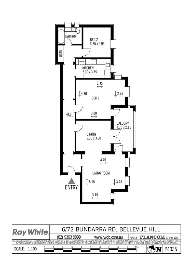 Floorplan of Homely apartment listing, 6/72 Bundarra Road, Bellevue Hill NSW 2023