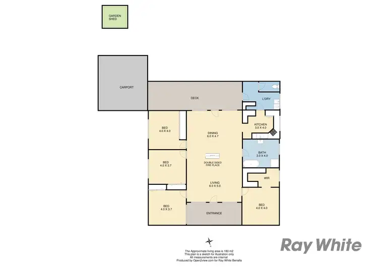 Floorplan of Homely house listing, 14 Amber Avenue, Benalla VIC 3672
