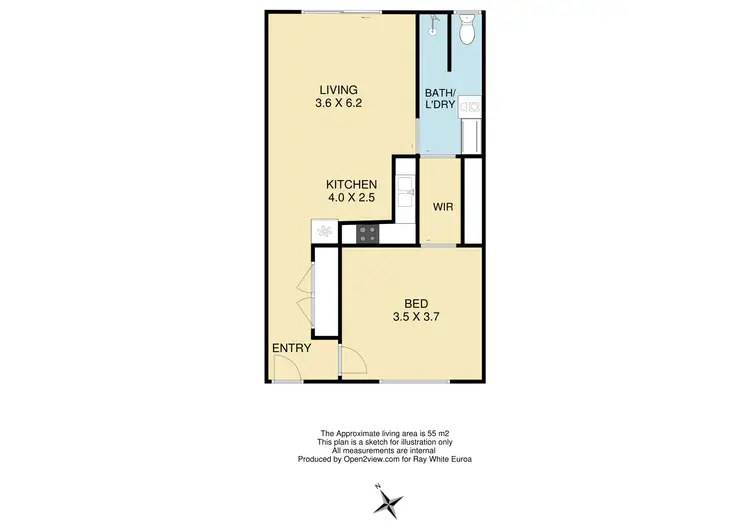 Floorplan of Homely unit listing, 2-5/31 Clifton Street, Euroa VIC 3666