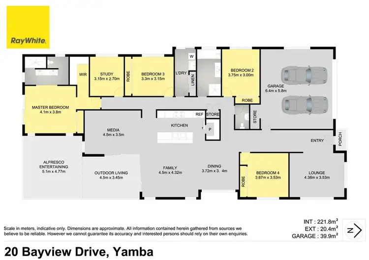 Floorplan of Homely house listing, 20 Bayview Drive, Yamba NSW 2464
