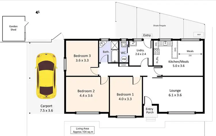 Floorplan of Homely house listing, 5 Shaddock Street, Berri SA 5343