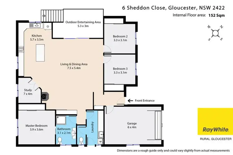 Floorplan of Homely house listing, 6 Shedden Close, Gloucester NSW 2422