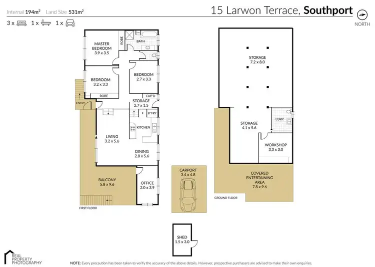 Floorplan of Homely house listing, 15 Larwon Terrace, Southport QLD 4215