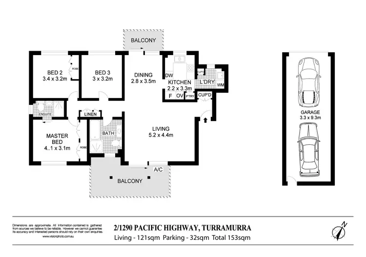 Floorplan of Homely apartment listing, 2/1290 Pacific Highway, Turramurra NSW 2074