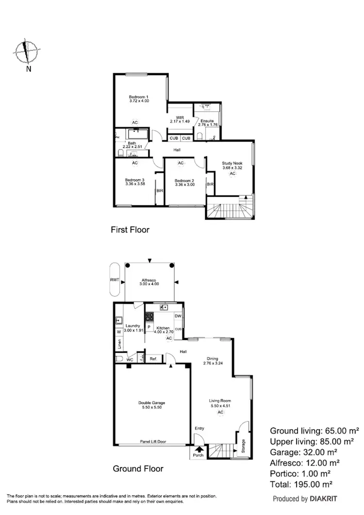 Floorplan of Homely townhouse listing, 16 Kurrua Grove, Dernancourt SA 5075