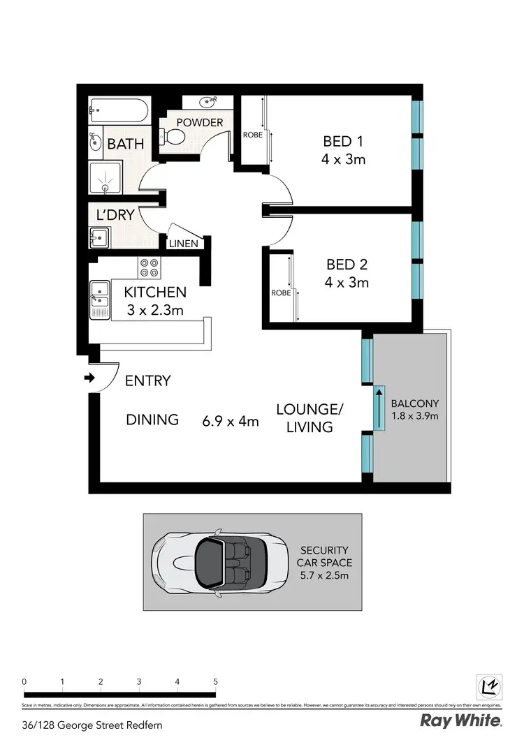 Floorplan of Homely apartment listing, 36/128 George Street, Redfern NSW 2016
