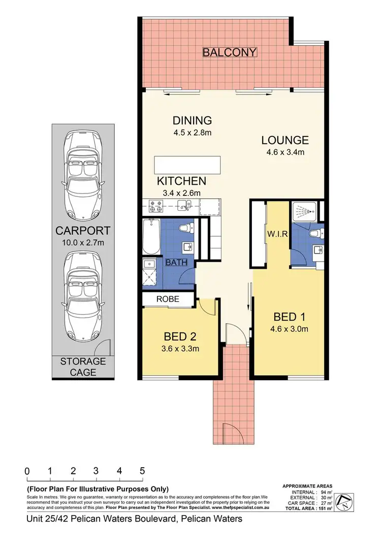 Floorplan of Homely apartment listing, 25/42 Pelican Waters Boulevard, Pelican Waters QLD 4551