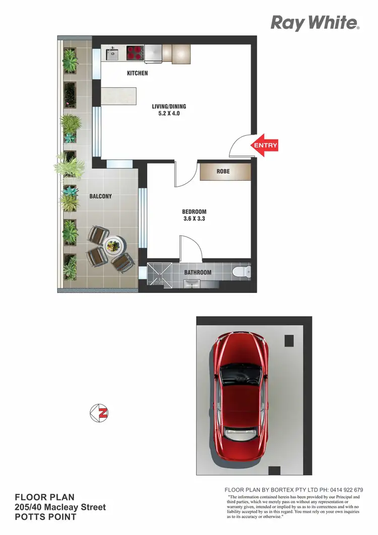 Floorplan of Homely apartment listing, 205/40 Macleay Street, Potts Point NSW 2011