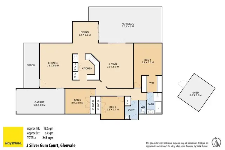 Floorplan of Homely house listing, 3 Silver Gum Court, Glenvale QLD 4350