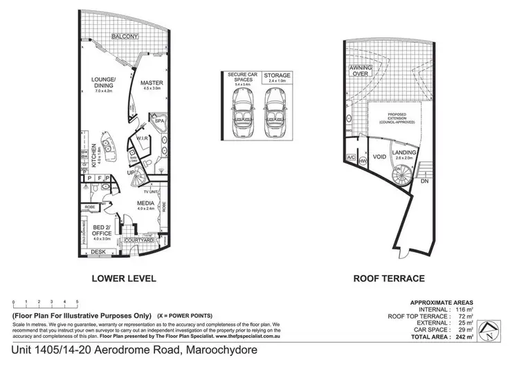 Floorplan of Homely apartment listing, 1405/14-20 Aerodrome Road, Maroochydore QLD 4558