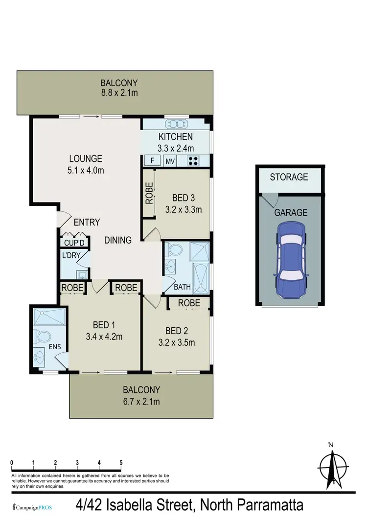 Floorplan of Homely block of units listing, 1, 2, 3 & 4/42 Isabella Street, North Parramatta NSW 2151