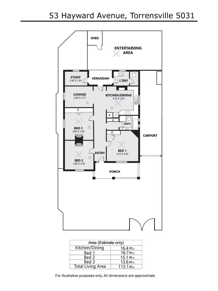 Floorplan of Homely house listing, 53 Hayward Avenue, Torrensville SA 5031
