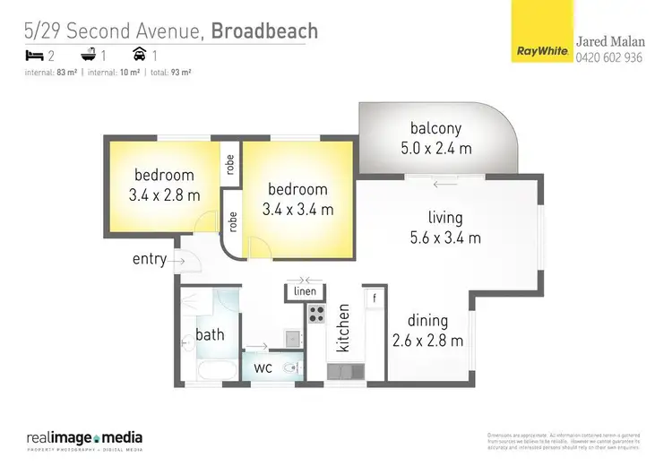 Floorplan of Homely unit listing, 5/29 Second Avenue, Broadbeach QLD 4218