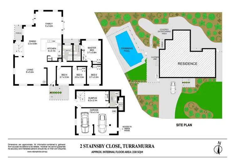 Floorplan of Homely house listing, 2 Stainsby Close, Turramurra NSW 2074