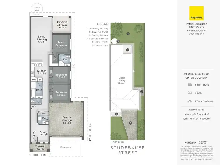 Floorplan of Homely semi-detached listing, 1/3 Studebaker Street, Upper Coomera QLD 4209