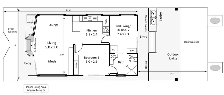 Floorplan of Homely house listing, Mooring 21 Ral Ral Moorings Via Ponde Road, Renmark SA 5341